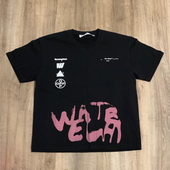 Off-White Black and Pink Short Sleeve Tee